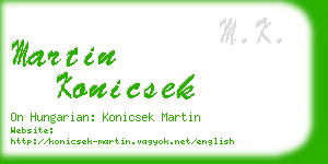 martin konicsek business card